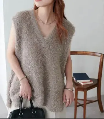 DISCOAT 페더얀 튜닉 베스트 모카 새상품급