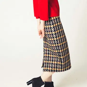 allureville 알아바일 울 혼방 타이트 스커트 롱 2