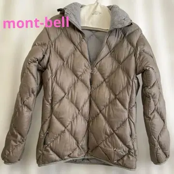몽벨 mont-bell 다운 후드티 M 퀼팅 그레이 경량