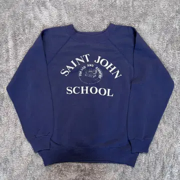 [ 80s ] USA제 Hanes 래글런 맨투맨 (M) 네이비 칼리지