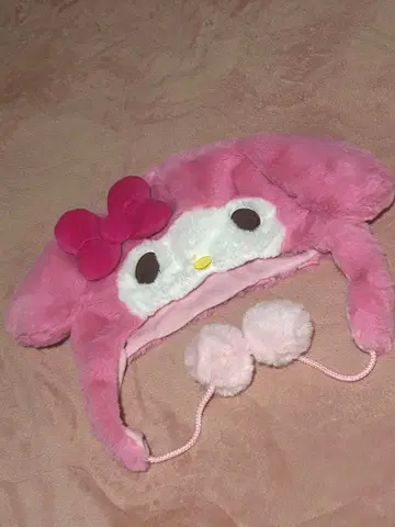 마이멜로디 귀도리 모자 핑크