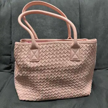 라메트베리 페탈 핑크 뜨개질 토트백