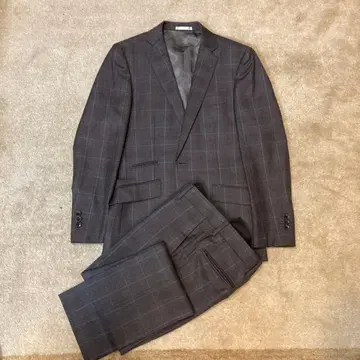 하이스트릿 그레이 계열 체크 무늬 비즈니스 정장