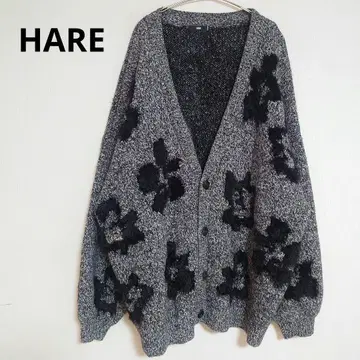 HARE 플라워 샤기 모티브 가디건