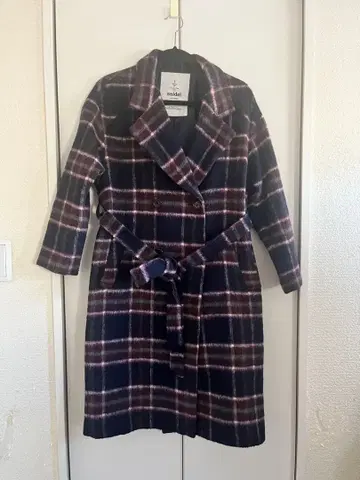 스나이델 snidel l 롱 코트 체크 F