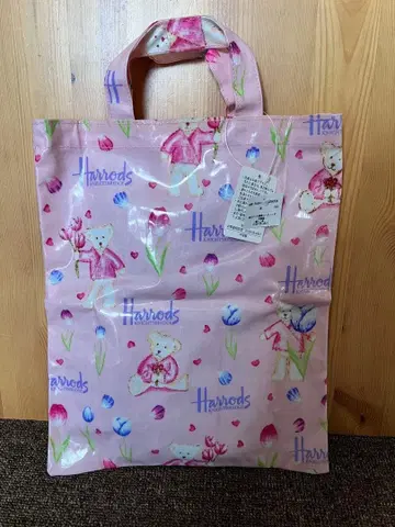 Harrods 토트백 얇은 타입 핑크