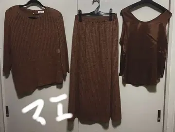 브라운 리브 짜임 셋업 3종 11호 L 사이즈