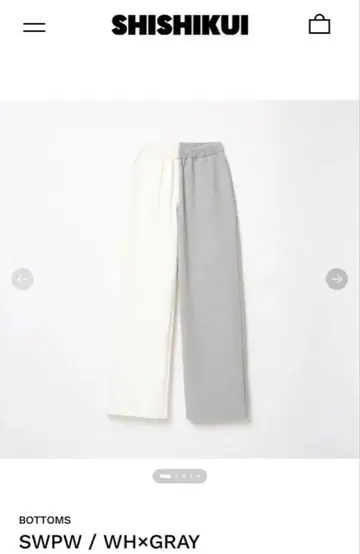 SHISHIKUI 시시쿠이 SWPW / WH x GRAY 맨투맨 팬츠