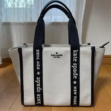 케이트 스페이드 토트백 화이트/블랙