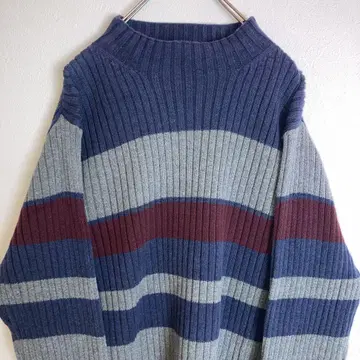 에디 바우어 eddie bauer 모크넥 보더 니트 스웨터