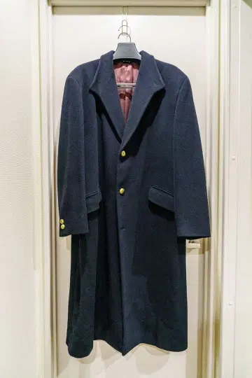 UCPPI 롱 코트 다크 네이비 / 이탈리아제 고급 울 두꺼운 원단