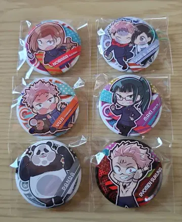 주술회전 캔뱃지 6종