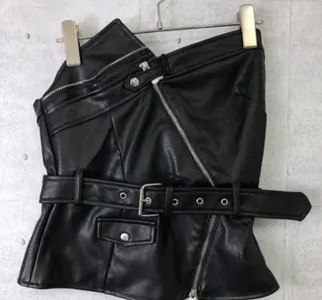 ZARA 인조 가죽 베어탑 뷔스티에