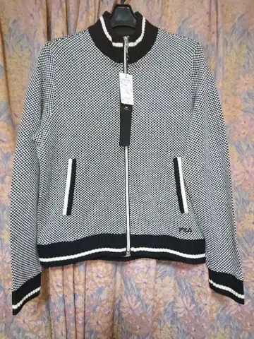 FILA XL 사이즈 니트풍 블루종 블랙 컬러