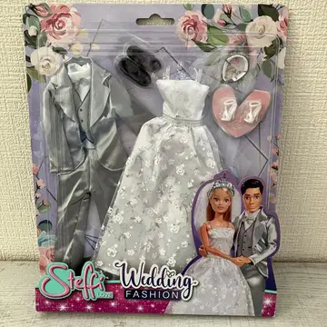 인형 의류 웨딩 드레스 & 턱시도 세트