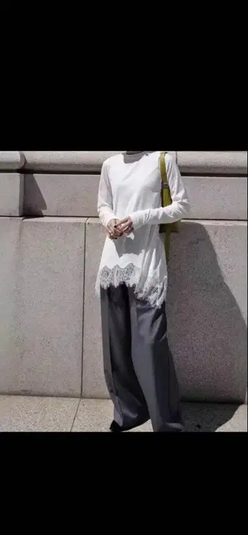 [ 정품 ] Machatt 마차트 헤임 레이스 롱T 화이트 흰색 새상품