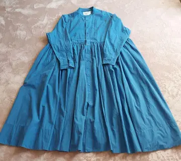 OMEKASI 파랑 긴팔 롱 원피스