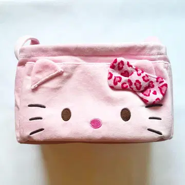 [ 새상품 ] 시마무라 갸루키티 헬로키티 보관 케이스 레오파드 무늬 핑크