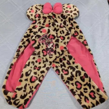 미니 레오파드 무늬 머플러 캡