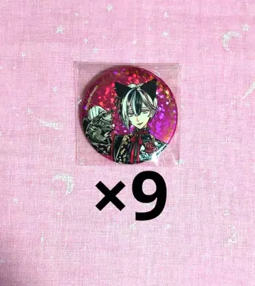 악마 집사와 검은 고양이 아쿠네코 난자타운 홀로그램 캔뱃지 벨리안 세트