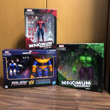 마블 레전드 스파이더맨 헐크 사이록 사노스 3개 세트