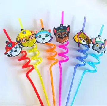 새상품 퍼피 구조대 스트로우 6개 세트 파티 생일