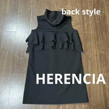 HERENCIA 백 프릴 슬리브리스 코트 38
