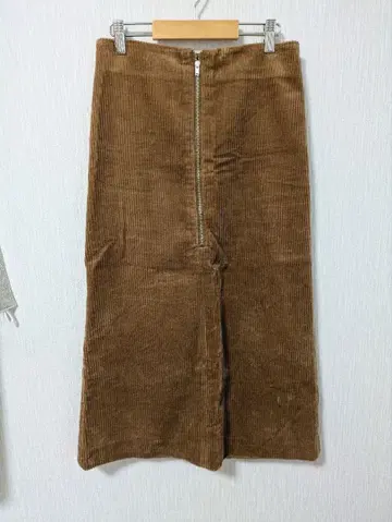 SPICK AND SPAN 브라운 코듀로이 타이트 스커트