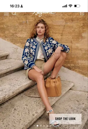 미사용 새상품 Sezane 자수 자켓 36