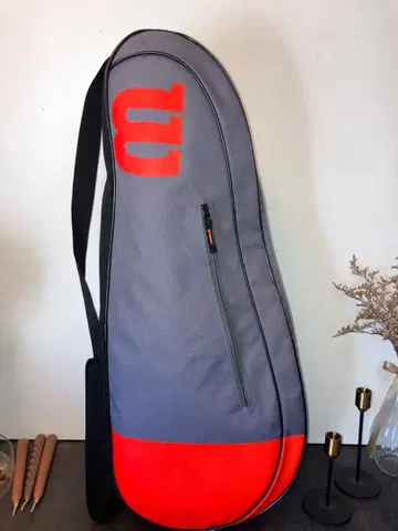 Wilson 그레이 오렌지 라켓백