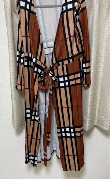 Randy 체크 무늬 롱 원피스 L 사이즈