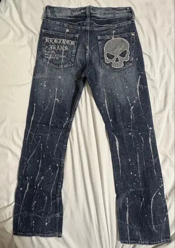 그런지 스컬 데님