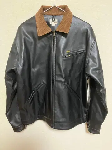 Backers 블랙 레더 자켓 MEDIUM