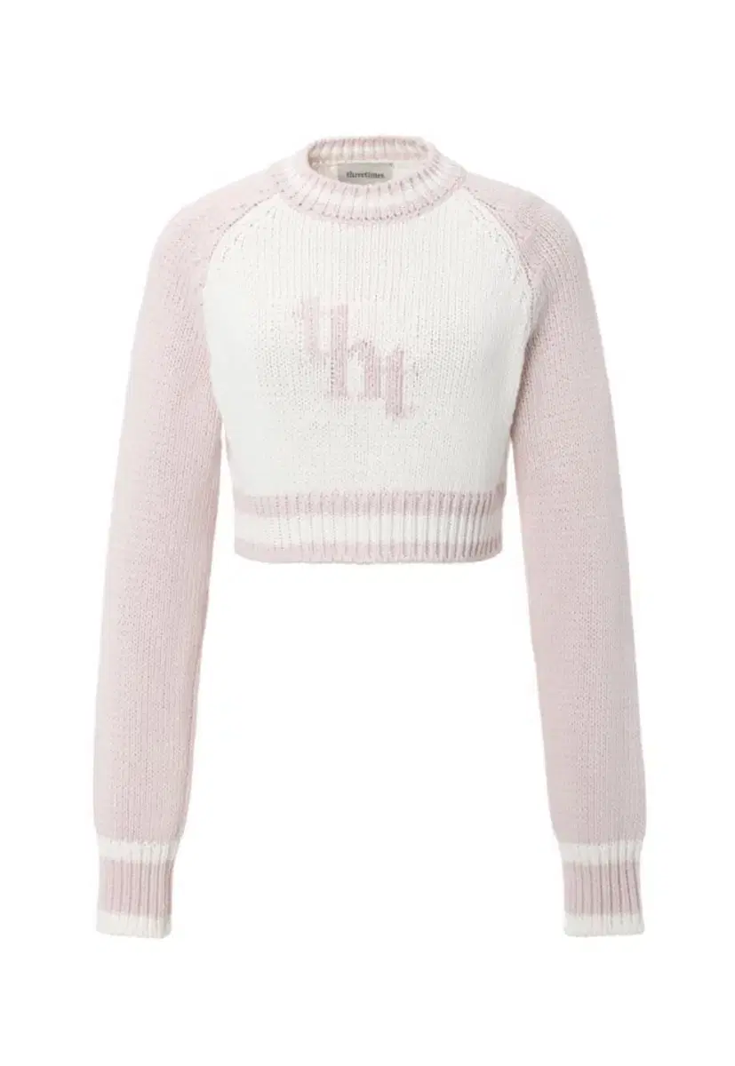 핑크 자카드 크롭 니트 중고 리스팅 이미지