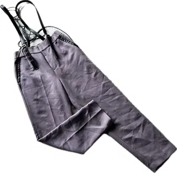 아메리 AMERI 가죽 서스펜더 팬츠 퍼플 M