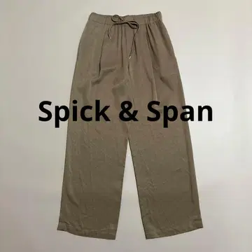 [ 새상품급 ] 스픽 앤 스팬 새틴 이지 팬츠 38 와이드 팬츠 24SS