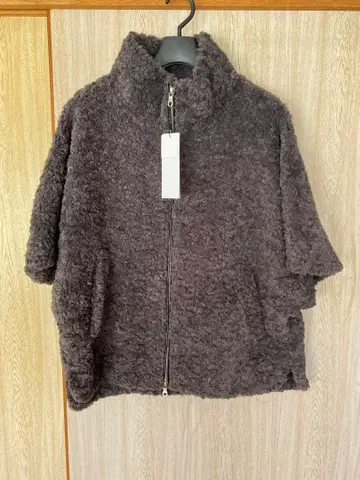 새상품 택 포함 three dots 푸들 보아 판초 베스트 잉크 블랙