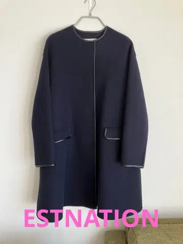 [ 배송비 포함 익명 배송 ] ESTNATION 노카라 네이비 코트