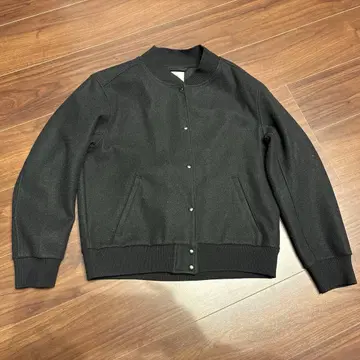 블랙 울 혼방 가디건