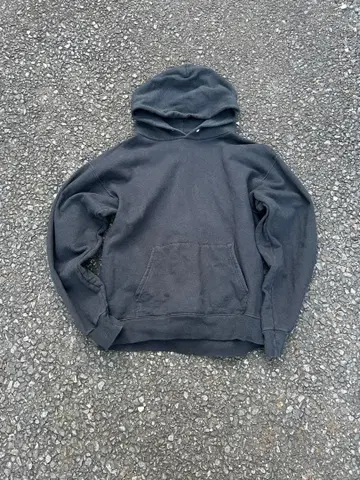 Hanes 무지 블랙 후드티 90s