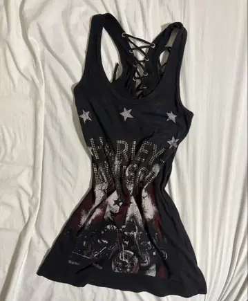 그런지 Harley Davidson 탱크탑