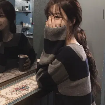 SLOWAND 보더 니트