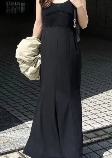 COCO DEAL 크로셰 뷔스티에 도킹 원피스