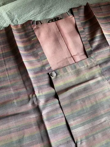 명주지 미치유키 롱 코트 순수 실크 현대