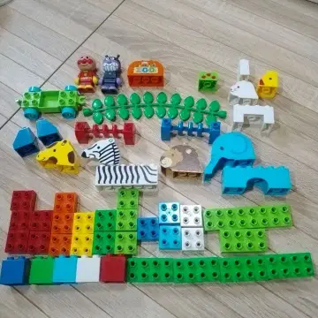 호빵맨 블록라보 호빵맨과 사이좋은 동물 바구니 세균맨