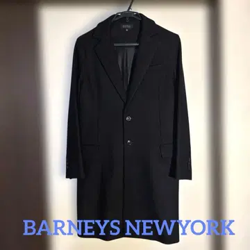 BARNEYS NEWYORK 블랙 울 체스터 코트 46