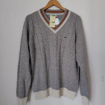 새상품 미사용 크로커다일 니트 스웨터 L 사이즈 13200엔 그레이