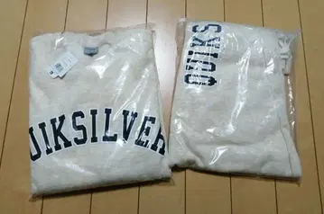 QUIKSILVER 베이지 맨투맨 세트 새상품 사이즈 L