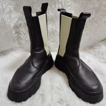 푸마 PUMA MAYZE CHELSEA 사이드 고어 부츠 가죽 블랙