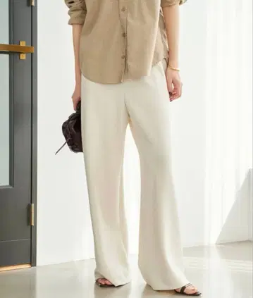 택 포함 새상품 Plage Bias Relax 팬츠 내추럴 38